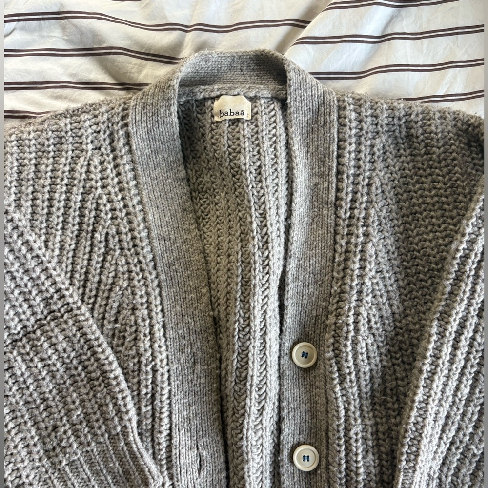 Babaa Wool Cardigan No 19 Mist